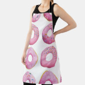 Roze donuts, kleurrijk suiker topping patroon. schort (Insitu)