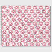 Roze Donuts met sprinkhaan Cadeaupapier (Vlak)