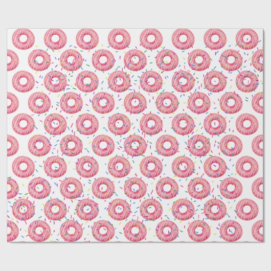 Roze Donuts met sprinkhaan Cadeaupapier (Vlak)