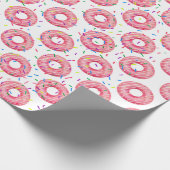 Roze Donuts met sprinkhaan Cadeaupapier (Hoek)