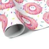 Roze Donuts met sprinkhaan Cadeaupapier (Rol Hoek)