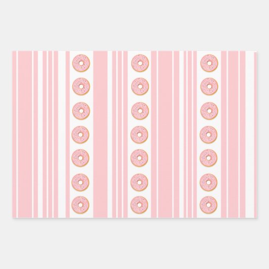 Roze Donuts ontwerp Inpakpapier Vel (Voorkant 3)