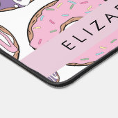 Roze Donuts, Paarse Donuts, Sprinkles, Jouw naam Bureaumat (Hoek)