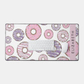 Roze Donuts, Paarse Donuts, Sprinkles, Jouw naam Bureaumat (Keyboard & Muis)