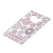 Roze Donuts, Paarse Donuts, Sprinkles, Jouw naam Creditkaart Flessenopener (Achterkant Gekanteld)