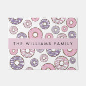 Roze Donuts, Paarse Donuts, Sprinkles, Jouw naam Deurmat (Voorkant)