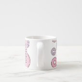 Roze Donuts, Paarse Donuts, Sprinkles, Jouw naam Espresso Kop (Achterkant)