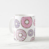 Roze Donuts, Paarse Donuts, Sprinkles, Jouw naam Koffiemok (Voorkant links)