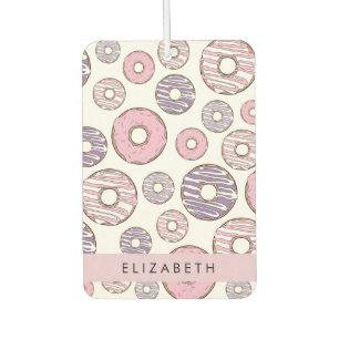 Roze Donuts, Paarse Donuts, Sprinkles, Jouw naam Luchtverfrisser