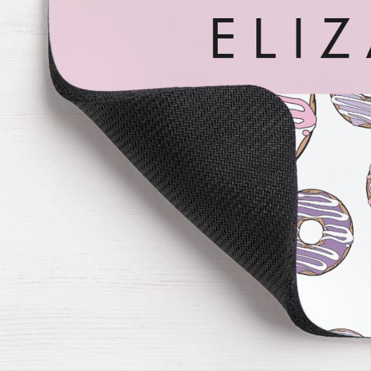 Roze Donuts, Paarse Donuts, Sprinkles, Jouw naam Muismat (Hoek)