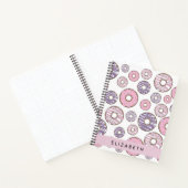 Roze Donuts, Paarse Donuts, Sprinkles, Jouw naam Notitieboek (Binnen)