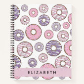 Roze Donuts, Paarse Donuts, Sprinkles, Jouw naam Notitieboek (Voorkant)