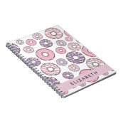 Roze Donuts, Paarse Donuts, Sprinkles, Jouw naam Notitieboek (Rechterzijde)