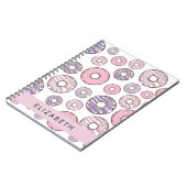 Roze Donuts, Paarse Donuts, Sprinkles, Jouw naam Notitieboek (Linkerzijde)