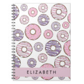 Roze Donuts, Paarse Donuts, Sprinkles, Jouw naam Notitieboek (Voorkant)
