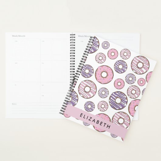 Roze Donuts, Paarse Donuts, Sprinkles, Jouw naam Planner (Display)