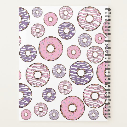 Roze Donuts, Paarse Donuts, Sprinkles, Jouw naam Planner (Achterkant)