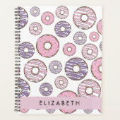 Roze Donuts, Paarse Donuts, Sprinkles, Jouw naam Planner (Voorkant)