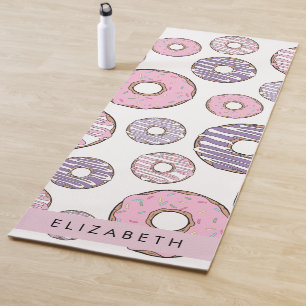 Roze Donuts, Paarse Donuts, Sprinkles, Jouw naam Yogamat
