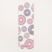 Roze Donuts, Paarse Donuts, Sprinkles, Jouw naam Yogamat (Voorkant)