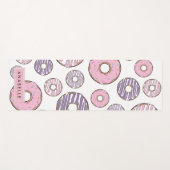 Roze Donuts, Paarse Donuts, Sprinkles, Jouw naam Yogamat (Voorkant (horizontaal))