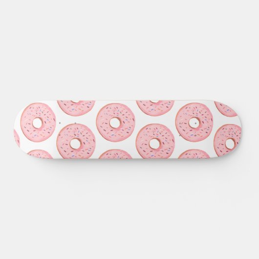 Roze Donuts Pattern Persoonlijk Skateboard (Horizontaal)