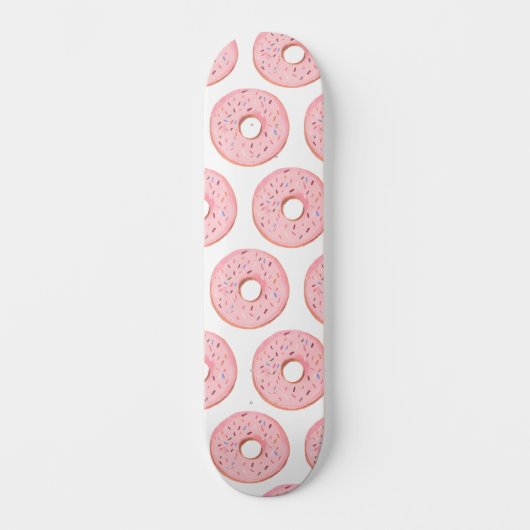 Roze Donuts Pattern Persoonlijk Skateboard (Voorkant)