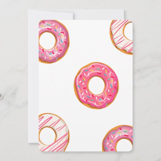 Roze Donuts Sprinkles Meisje Baby shower Kaart (Achterkant)