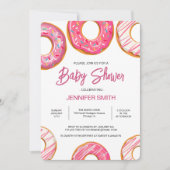 Roze Donuts Sprinkles Meisje Baby shower Kaart (Voorkant)