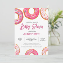 Roze Donuts Sprinkles Meisje Baby shower