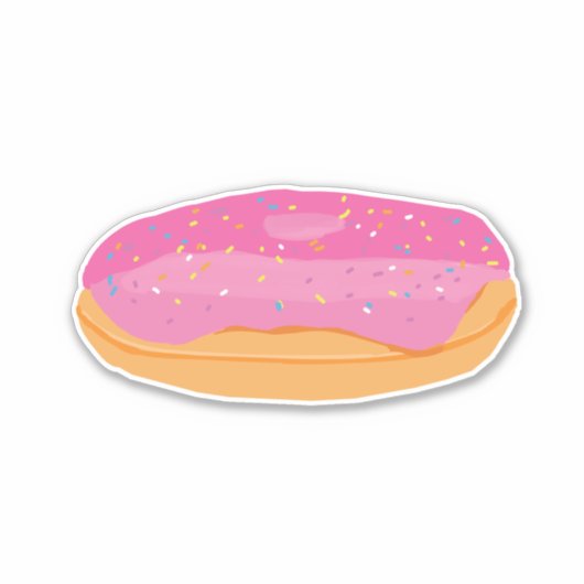 Roze Donuts Sticker (Voorkant)