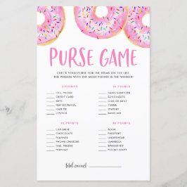 Roze Donuts wat er in je paarse Baby shower game z