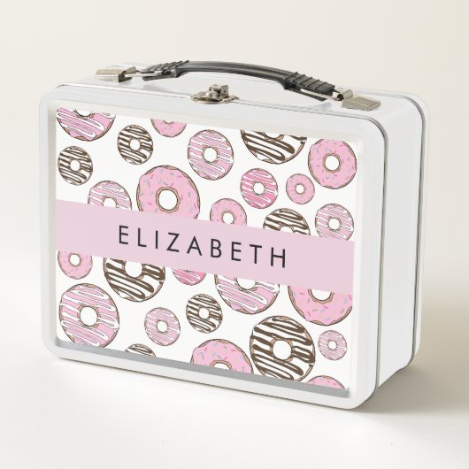 Roze Donuts, Witte Donuts, Sprinkles, Jouw naam (Voorkant)