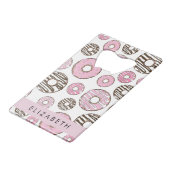 Roze Donuts, Witte Donuts, Sprinkles, Jouw naam Creditkaart Flessenopener (Voorkant Gekanteld)