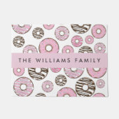 Roze Donuts, Witte Donuts, Sprinkles, Jouw naam Deurmat (Voorkant)