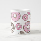 Roze Donuts, Witte Donuts, Sprinkles, Jouw naam Grote Koffiekop (Voorkant)
