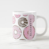 Roze Donuts, Witte Donuts, Sprinkles, Jouw naam Grote Koffiekop (Rechts)