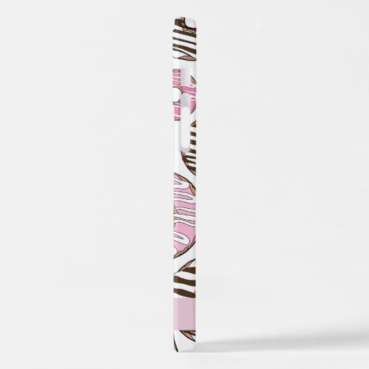 Roze Donuts, Witte Donuts, Sprinkles, Jouw naam iPhone Hoesje (Linkerkant)