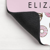 Roze Donuts, Witte Donuts, Sprinkles, Jouw naam Muismat (Hoek)