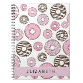 Roze Donuts, Witte Donuts, Sprinkles, Jouw naam Notitieboek (Voorkant)