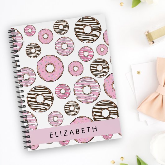 Roze Donuts, Witte Donuts, Sprinkles, Jouw naam Planner