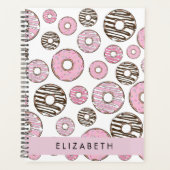 Roze Donuts, Witte Donuts, Sprinkles, Jouw naam Planner (Voorkant)