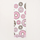 Roze Donuts, Witte Donuts, Sprinkles, Jouw naam Yogamat (Achterkant)