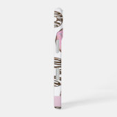 Roze Donuts, Witte Donuts, Strooisel, Je Naam iPhone 16 Hoesje (Rechterkant)