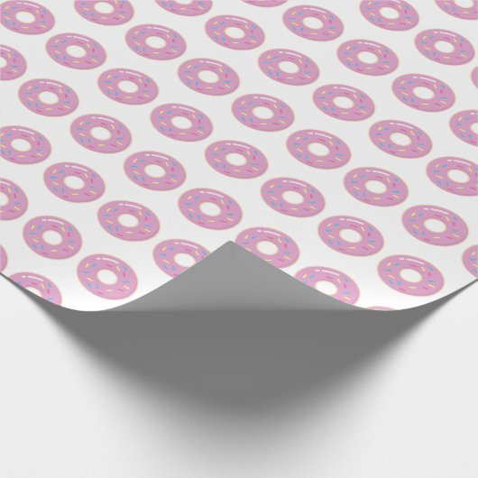 Roze Donuts Wrapping Paper Gift Wrap Doughnoten Cadeaupapier (Hoek)