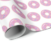 Roze Donuts Wrapping Paper Gift Wrap Doughnoten Cadeaupapier (Rol Hoek)