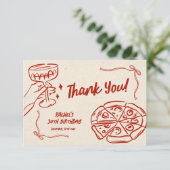 Roze Doodle Baby Brouwt Dankkaart Bedankkaart (Staand voorkant)
