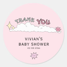 roze Doodle Cloud Bedankt