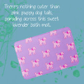 Roze Doodle Dog Lavendel gepersonaliseerd Bad Handdoek