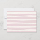 Roze Doodle Golvende Frame Bruiloft Bedankkaart (Achterkant)